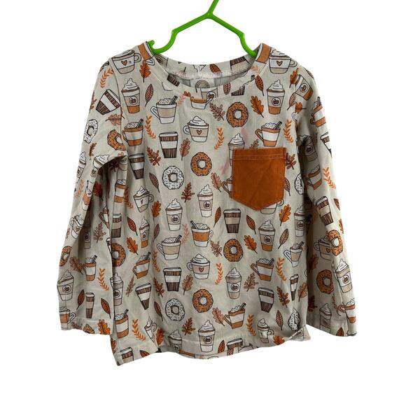 Small Shop Lilly Pad Coffee Shirt Fall Theme 5T - Picture 1 of 4